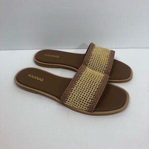 Kaanas jute slides / flat sandals.